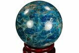 Bright Blue Apatite Sphere - Madagascar #121787-1
